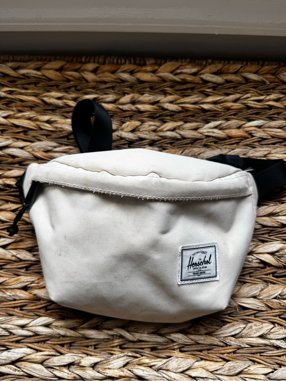 Herschel Supply Company Cream Canvas Hip Pack with Black Trim